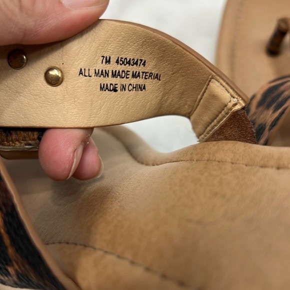 CATO COMFORT WOMENS SLIP ON Animal LEOPARD DESIGN SANDALS SHOES SIZE 7 - Picture 7 of 8